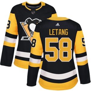 Damen Pittsburgh Penguins Trikot Kris Letang 58 Schwarz Authentic